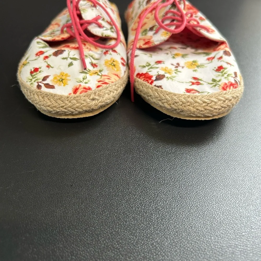 Sophie Sue‎ Women's 10 Floral Espadrille Sneakers Canvas Lightweight Cottagecore